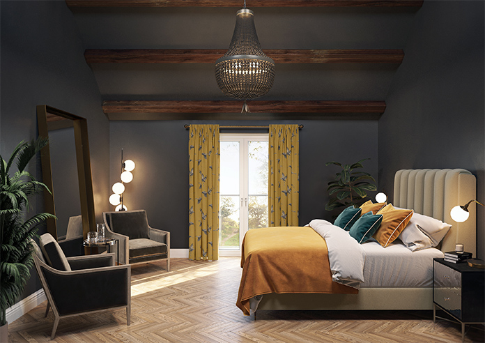 Cranes, Gilt - Made to Measure Curtains - Image 13